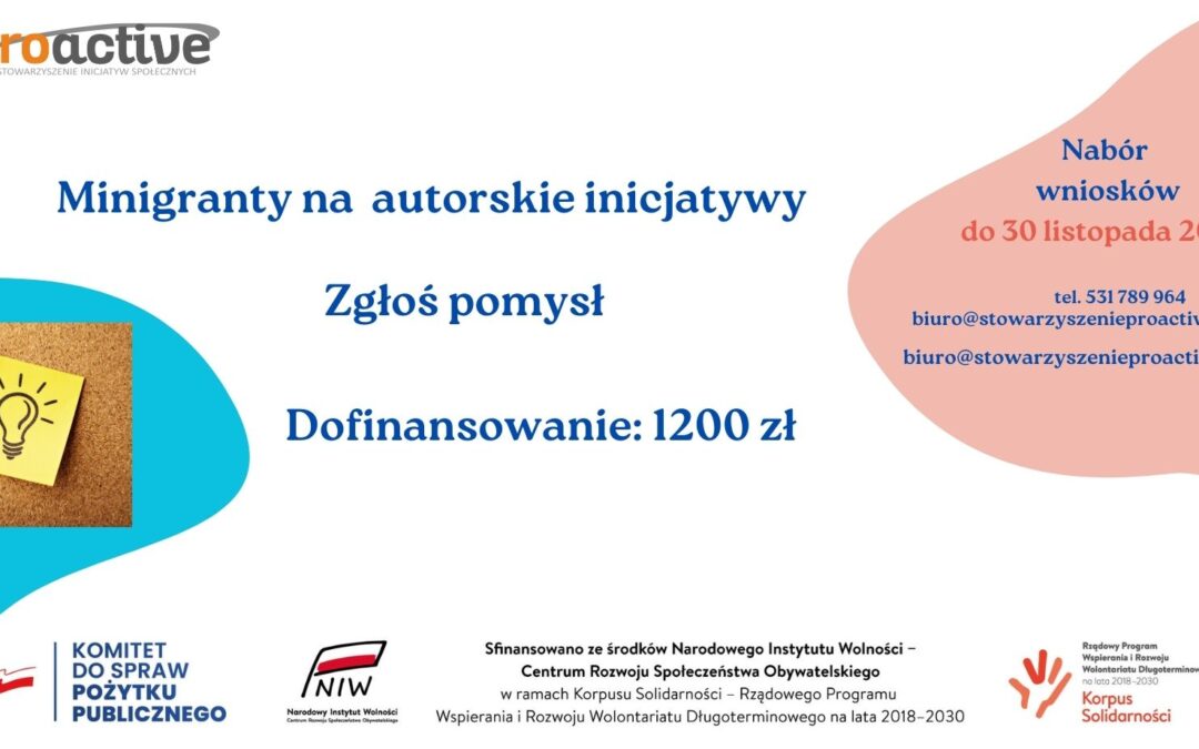 Minigranty na inicjatywy wolontariackie